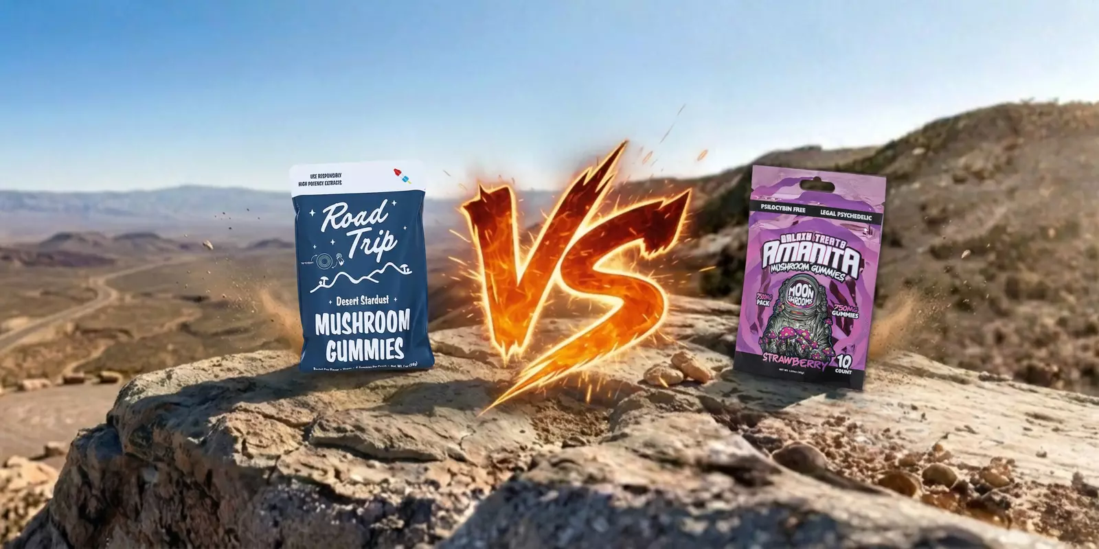 Road Trip Vs Galaxy Treats Mushroom Gummies 